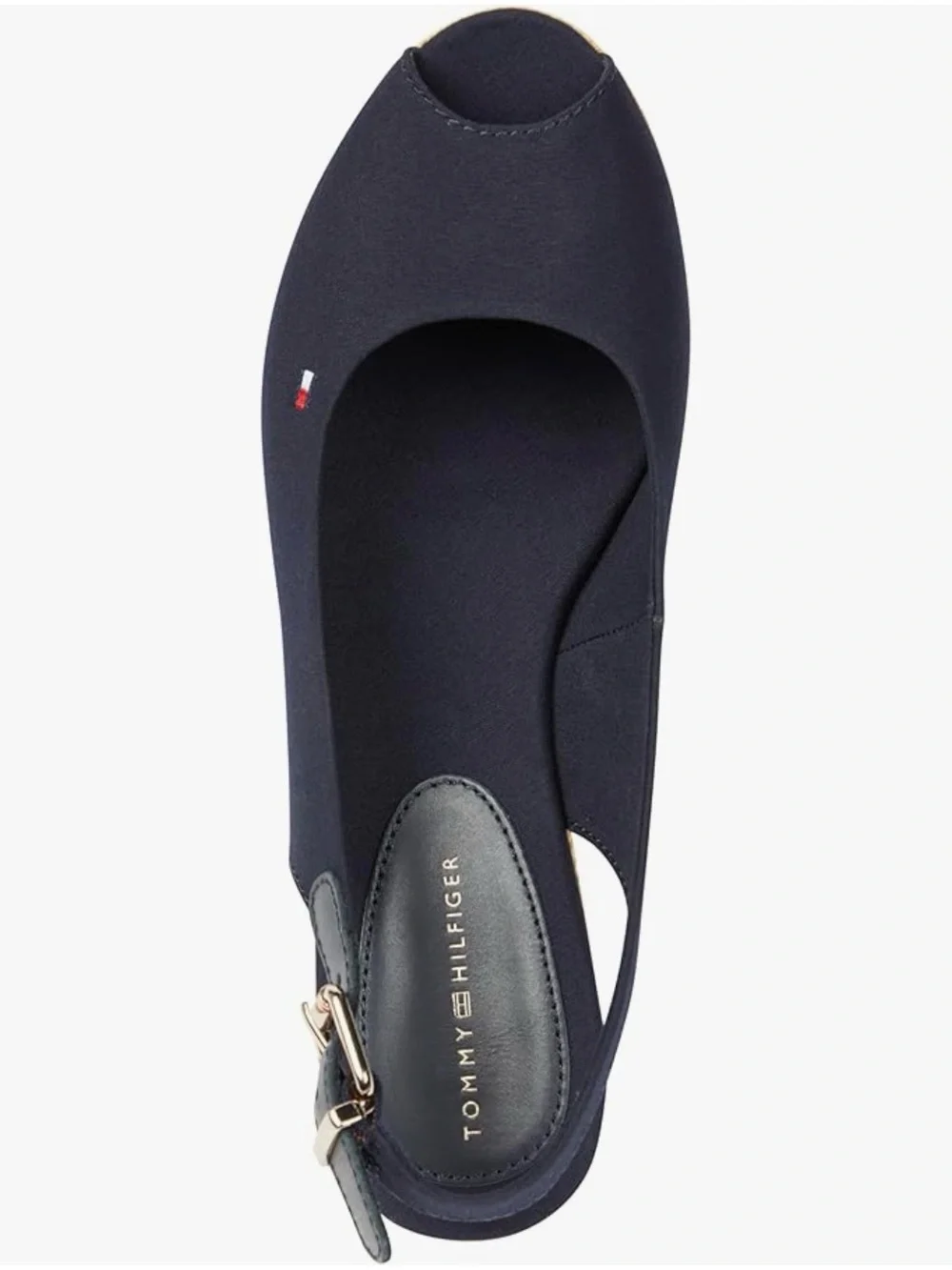Tommy Hilfiger Blue Espadrilles Wedge Elba Sling Back Wedge Heel size 6.5